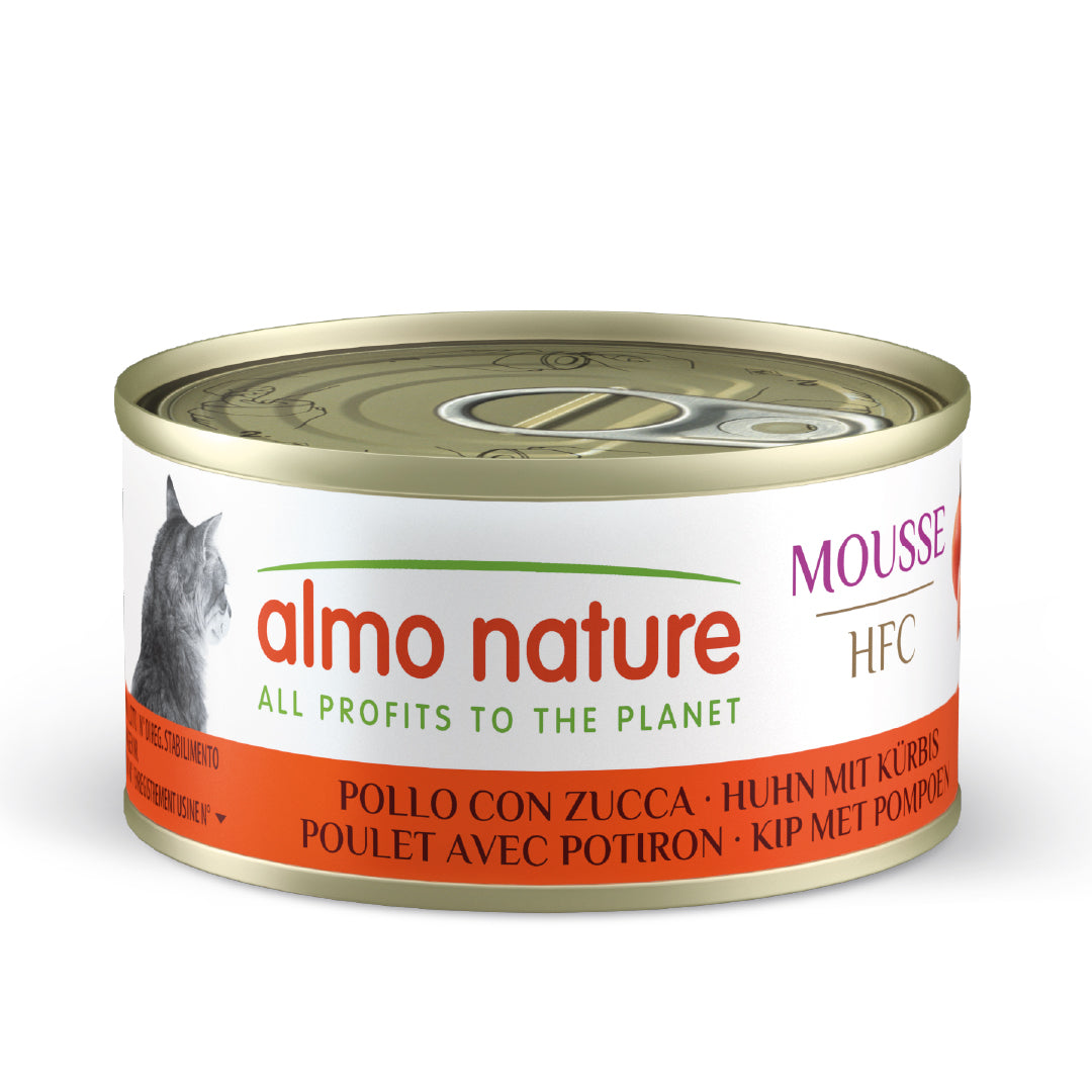 Almo Nature HFC Mousse Cats - Pollo con Zucca 70g Almo Nature HFC Mousse Cats - Pollo con Zucca 70g